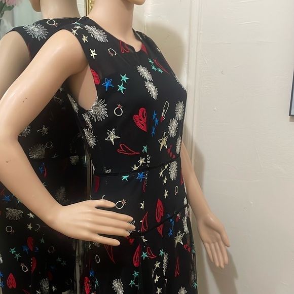 Maje Rosia Long dress with all-over embroidery size 3 like new - Picture 16 of 16